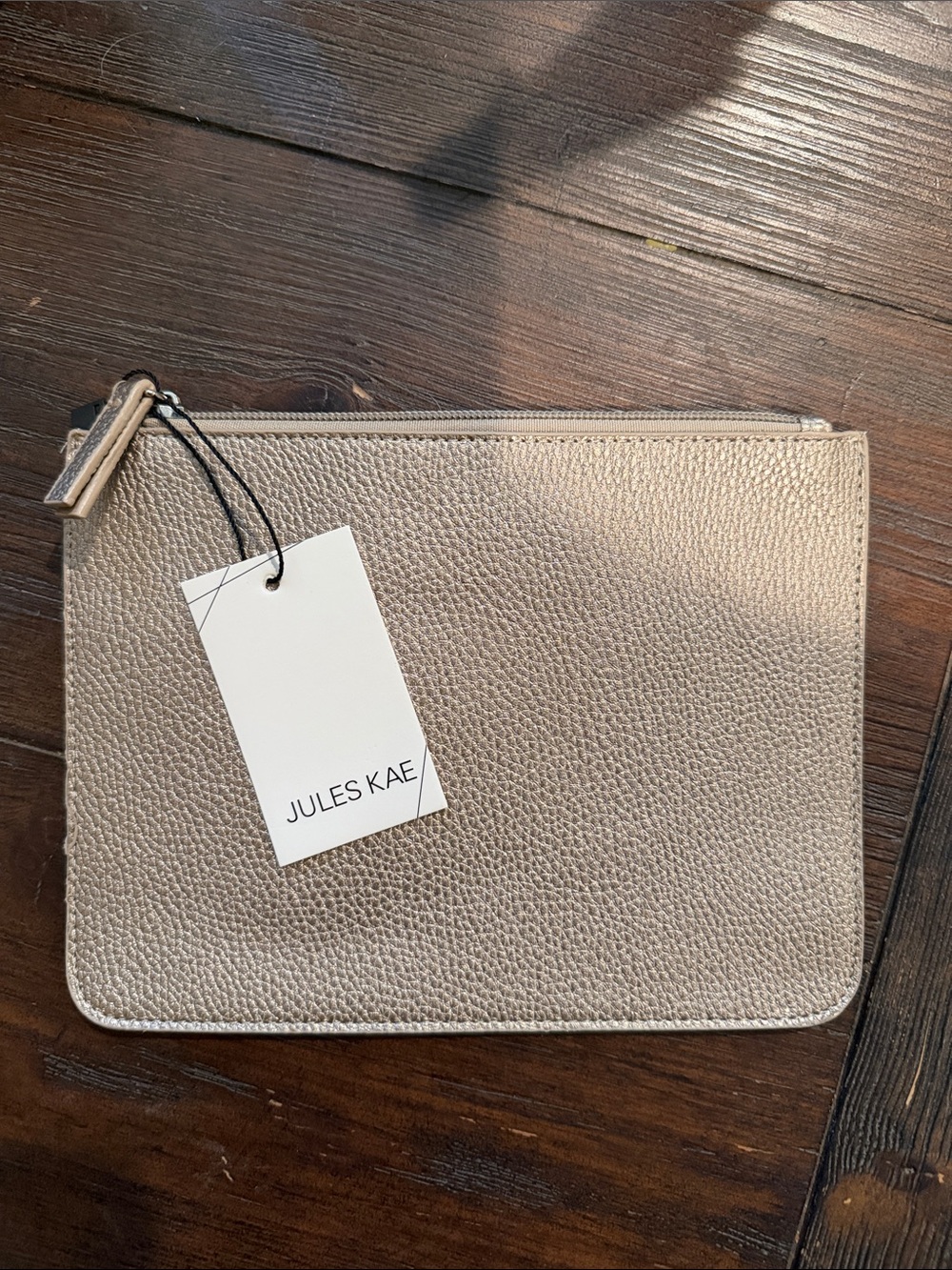 Jules Kae Textured Gold Cosmetic Bag/Clutch/pouch
